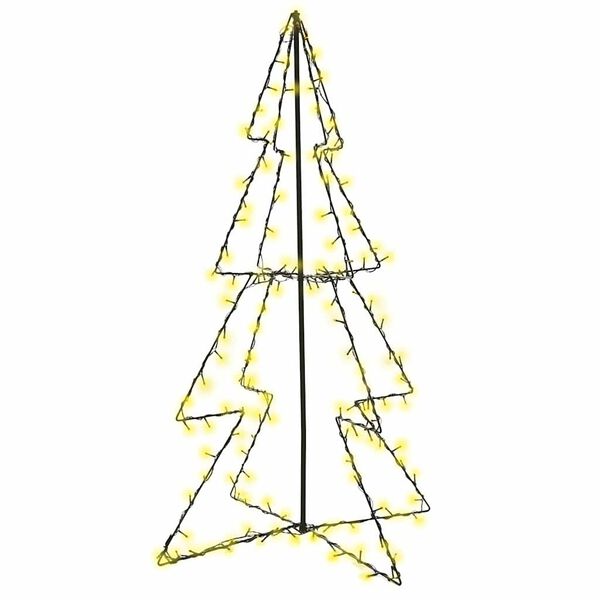 vidaXL Kegelkerstboom 160 LED's binnen en buiten 78x120 cm