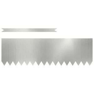 vidaXL Tuinrand 20 pcs Zilver 100 x 0,05 x 30 cm Gegalvaniseerd staal