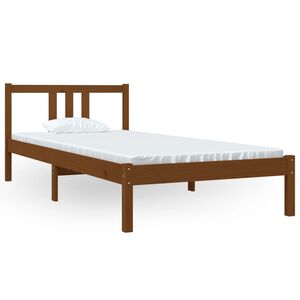 vidaXL Bedframe massief hout honingbruin 90x200 cm