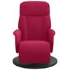 vidaXL Fauteuil verstelbaar met voetensteun fluweel wijnrood