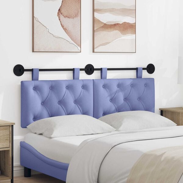 vidaXL Hangend Hoofdeinde Jeans Blauw 150 x 55 x 7 cm Stof