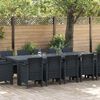 vidaXL Tuin Eetset 13 pcs Antraciet Kunststof
