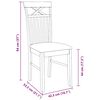 vidaXL Eetkamerstoelen met kussens 2 st massief hout rubber wit