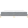 vidaXL Boxspringbed met matras Lichtgrijs 200 x 200 cm Stof