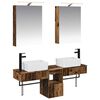 vidaXL Badkamerkastenset 5 st Oud hout Bewerkt hout