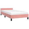 vidaXL Bedframe met hoofdeinde zonder matras 90x190 cm fluweel roze
