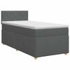 vidaXL Boxspringbed met matras Donkergrijs 90 x 190 cm Stof