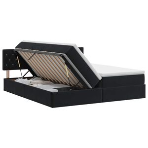 vidaXL Opslag bed met hoofdeinde 2 st Zwart