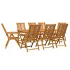 vidaXL Tuin eettafelset 9 st Bruin Massief Acaciahout