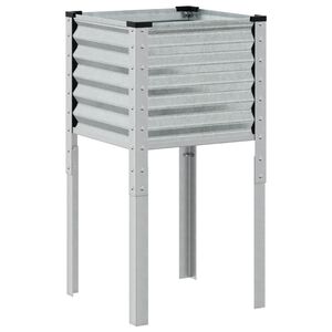 vidaXL Plantenbak 45x45x88 cm gegalvaniseerd staal