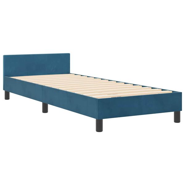 vidaXL Boxspringbed met hoofdeinde Donkerblauw 80 x 200 cm Fluweel