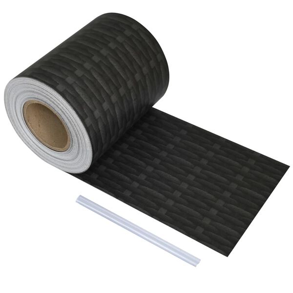 vidaXL Schuttingstrook rattanontwerp 70x0,19 m PVC