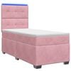 vidaXL Boxspringbed met matras met hoofdeinde Roze 90 x 200 cm Fluweel
