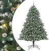 vidaXL Kunstkerstboom met 300 LED Groen 240 cm PVC en Plastic en Staal