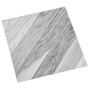 vidaXL Zelfklevende Vloerplanken Grijs gestreept 30,5 x 30,5 cm 20 st
