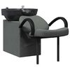 vidaXL Shampoo Stoel Donkergrijs en Zwart 136 x 60 x 92 cm Stof