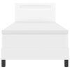 vidaXL Boxspringbed met matras Wit 100 x 200 cm Kunstleer