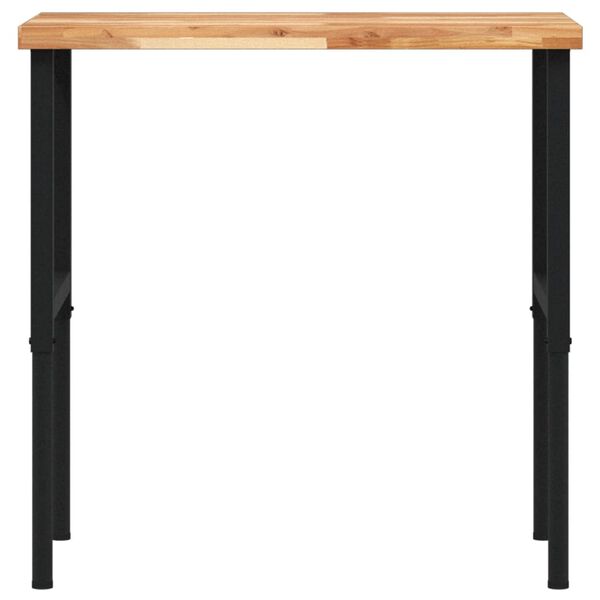 vidaXL Werkbank rechthoekig 100x60x(73-99,5) cm massief acaciahout