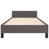 vidaXL Bedframe met hoofdbord kunstleer grijs 80x200 cm