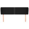 vidaXL Hoofdbord met randen 147x23x78/88 cm stof zwart