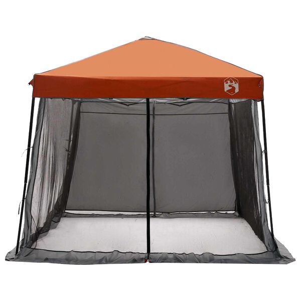 vidaXL Camping Tent Set met dak 2 pcs Grijs en Oranje Taffeta en Stof