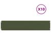 vidaXL Gazonranden 10 st 20x103 cm koudgewalst staal olijfgroen