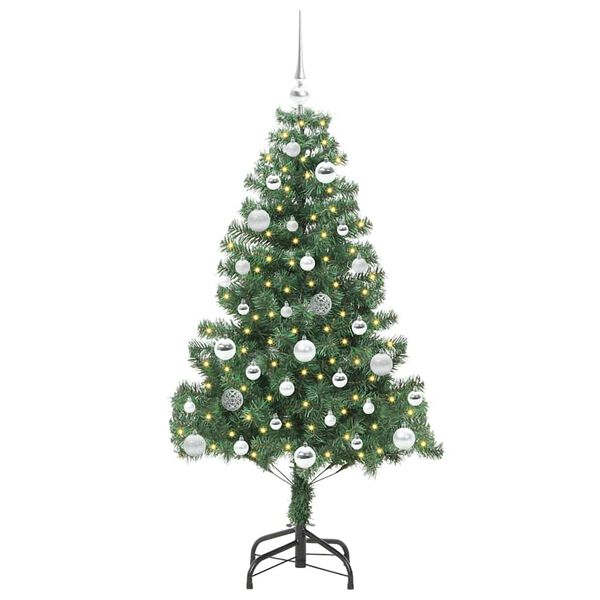 vidaXL Kerstboom met 150 LED met standaard Groen 150 cm PVC