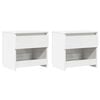 vidaXL Nachtkastjes 2 st 40x30x39 cm bewerkt hout hoogglans wit