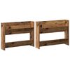 vidaXL Schoenenkast 2 pcs Oud hout 80 x 18 x 60 cm Bewerkt hout