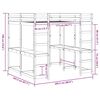 vidaXL Hoogslaper met bureau en ladder grenenhout wasbruin 200x200 cm