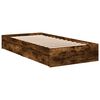 vidaXL Bedframe met lades bewerkt hout gerookt eikenkleurig 75x190 cm