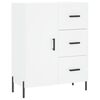 vidaXL Dressoir 69,5x34x90 cm bewerkt hout wit