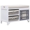 vidaXL Halbank 70x33,5x45 cm paulowniahout wit