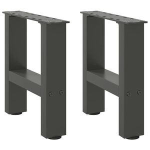 vidaXL Salontafelpoten 2 st 30x(30-31) cm staal antracietkleurig