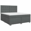 vidaXL Boxspringbed met matras Donkergrijs 160 x 200 cm Stof
