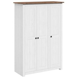 vidaXL Kledingkast Panama Range 118x50x171,5 cm grenenhout wit