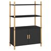vidaXL Hoge kast 80x40x121 cm bewerkt hout zwart