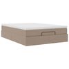 vidaXL Ottoman bed met matras 140x200cm kunstleer cappuccinokleurig
