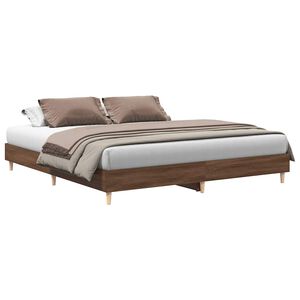 vidaXL Bedframe zonder matras bewerkt hout bruin eikenkleur 160x200 cm