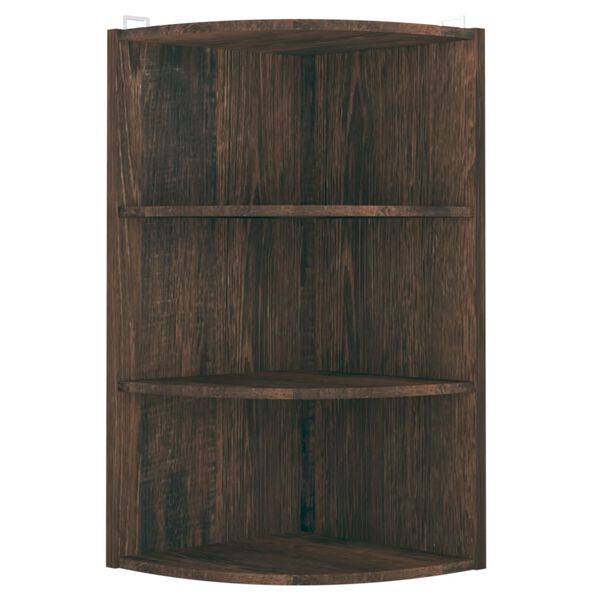 vidaXL Hoekwandschap 30x31,5x60 cm bewerkt hout gerookt eiken