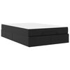vidaXL Bedframe met matras met matras 2 pcs Zwart PVC