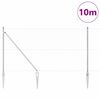 vidaXL Afrasteringspaal Zilver 10 x 1,2 m (25 mm gaas) Staal