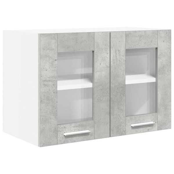 vidaXL Hangkast met opslag Beton Grijs 60 x 31 x 40 cm Bewerkt hout