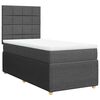 vidaXL Boxspring met matras stof donkergrijs 100x200 cm