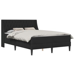 vidaXL Bedframe met matras Zwart 180 x 200 cm Fluweel