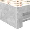 vidaXL Bedframe met hoofdeinde Beton Grijs 200 x 200 cm Bewerkt hout