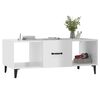 vidaXL Salontafel 102x50x40 cm bewerkt hout hoogglans wit