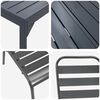 vidaXL Tuin eettafelset 7 pcs Antraciet Poedercoating staal