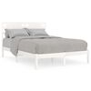vidaXL Bedframe massief hout wit 120x190 cm