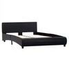 vidaXL Bedframe met LED kunstleer zwart 140x200 cm